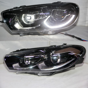 Gruppo Fari a LED per <span class=keywords><strong>Volkswagen</strong></span> Scirocco, Faro Anteriore con Luci Diurne, Anni 2008-2015, 1.4/<span class=keywords><strong>2</strong></span>.0 <span class=keywords><strong>T</strong></span> - Product Image 1