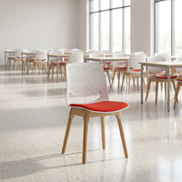Chaise de conférence rembourrée en plastique confortable pour l'école, le bureau, la salle à manger, la salle de classe et les événements