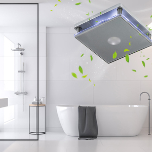 Ventilador de Extracción de Vidrio Templado de 6 Pulgadas con Obturador Automático, Ventilador de Extracción Inteligente para Baño, OEM/ODM - Product Image 1