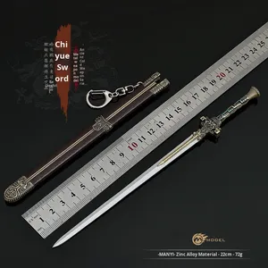 Lijiangxian Film televisivo giocattolo spada modello 22CM pieno metallo Bai Jiusi Qiyue spada guaina serigrafia con stampa di seta arma periferica - Product Image 6