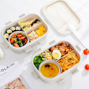 Boîte à lunch Deliciouslunch, rectangulaire, avec couvercle en plastique, 500 ml, portable, pour adultes - Product Image 2