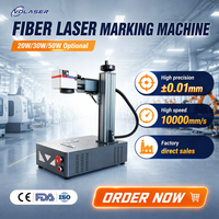 Machine de marquage laser à fibre refroidie par air CNC 2.5D 3D 20W 30W 50W 70W 100W pour métal, compatible avec le logiciel EZCAD, prend en charge les formats DXF BMP PLT