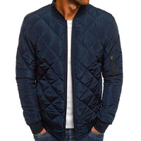 Manteau en Nylon pour hommes, blouson aviateur à la mode, vêtements d'extérieur chauds et rembourrés en diamant, pour adultes, 2019