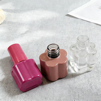 Flacon en verre de 5 ml pour vernis à ongles, gel UV, cosmétique, avec pinceau et bouchon