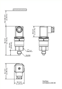 Sensor MT-Danfoss MBS3000 060G1100 MBS 3000-1631-A1AB04-0 0-4bar 4-20mA Industrial Original en Stock - Product Image 3