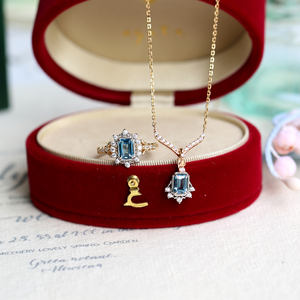 Collar de plata 925, collar de Topacio Azul de Londres chapado en oro de 14 quilates, joyería para mujer, joyería fina, piedra natural - Product Image 3