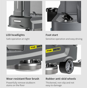 POHIR-760 Doppelbürsten-Magnet-Scheuersaugmaschine von verifiziertem Lieferanten für U-Bahn-Stationen, Betonreiniger mit Saug- und Wischfunktion - Product Image 3