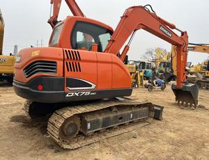 Excavadora de cadenas Doosan DX75 usada de 7 toneladas, original de Corea, miniexcavadora de segunda mano con motor Yanmar en buen estado. - Product Image 1