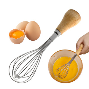 Frusta Manuale Ecologica in Acciaio Inox, Utensile da Cucina per Bambini, Strumento per Mescolare e Sbattere Uova e Crema per Pasticceria - Product Image 1