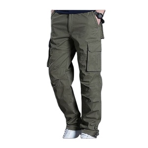 Pantalon Cargo Personnalisé Streetwear Kaki – Vente en Gros, Pantalon de Travail Utilitaire Décontracté Coupe Ample Multi-Poches en Coton - Product Image 5