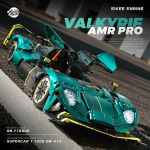 EIKEE Y18006 Valkyrie Supercar, modèle de blocs de construction, plus de 800 pièces, plastique, alimenté par batterie, jouet d'assemblage pour adultes, ensemble de voitures de course - Product Image 3