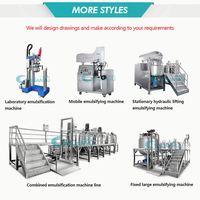 Petite machine de fabrication de détergent à homogénéisation sous vide de 50 l, homogénéisateur sous vide pour savon liquide et dentifrice, mélangeur émulsifiant