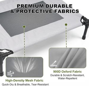 Outdoor Elevated Dog Bed with Canopy Cooling Summer Removable Shade Foldable Portable <strong>Cot</strong> for <strong>Small</strong> Dogs Travel Camping - Product Image 2