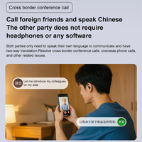 Écouteurs intelligents à crochet d'oreille avec traducteur IA et traduction linguistique en temps réel, compatibles Android, faciles à utiliser