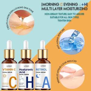 Glowing Plump Anti-Aging pour Essence Set Vitamine C pour Rétinol Centella Jour et Nuit Blanchiment Rétrécir les Pores 60ml Face Target - Product Image 3