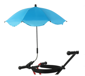 Parasol de <span class=keywords><strong>poussette</strong></span> automatique <span class=keywords><strong>BabyFond</strong></span> nouvelle génération, design moderne, pliable en pongé, métal, pour soleil et pluie, accessoire bébé flexible pour voyage - Product Image 6