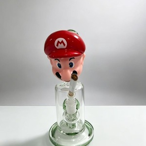 Cachimba de cristal transparente con diseño de cabeza de personaje, novedosa, para fiestas, artículos de bebida personalizados - Product Image 6