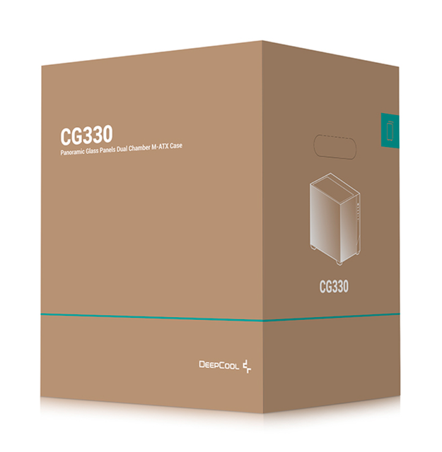 DeepCool CG330 White&black Micro-ATX Pillarless Seaview Case Dual-Chamber Tempered Glass Gaming PC Support 360mm Cooler in Stock