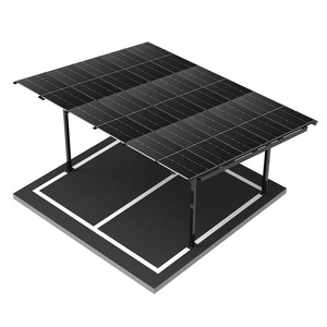 Structure en aluminium à double colonne personnalisable prix d'usine BIPV système de montage d'abri de voiture <span class=keywords><strong>solaire</strong></span> parkings - Product Image 4
