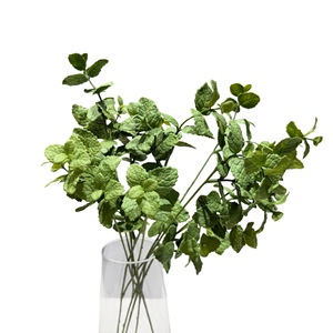 Feuilles de menthe artificielles Meng Jie 30cm-100cm, plante en plastique pour décorations de mariage et arrangements DIY - Product Image 5