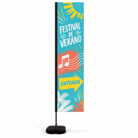 Kit de drapeau promotionnel carré portable, taille de 2m à 4m, pour la publicité lors de visites immobilières, conception gratuite, service OEM et ODM, faible MOQ