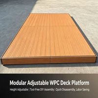 Système de terrasse modulaire en WPC co-extrudé pour l'extérieur, assemblage direct usine, idéal pour les jardins, pelouses, villas, parcs et projets paysagers