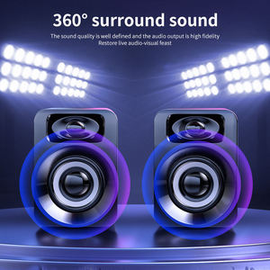 Mini haut-parleur de bureau pour ordinateur portable, subwoofer compact, entrée USB, son stéréo fluide 2.0, haut-parleurs de jeu pour ordinateur - Product Image 3