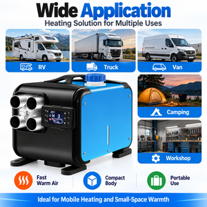 เครื่องทำความร้อนไฟฟ้า 5KW 12V 24V 220V อลูมิเนียมอัลลอยด์แบบพกพาสำหรับใช้งานเชิงพาณิชย์ ความจุทำความร้อน 1500 ตารางฟุต รุ่น ND02001 - Product Image 6