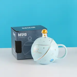 Neues Design Großhandel benutzerdefinierte Kaffee-Tasse Basketball niedlicher Becher Keramikbecher mit Deckel