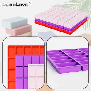 MUYULINS Factory Easy Release 24-Cavity Rectangular Maker LFGB Platinum Non-Stick BPA-Free <b>Silicone</b> Soap Mold - Product Image 2