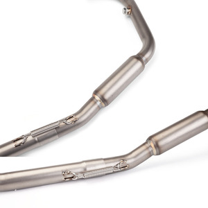 CHMotor Slip-On pour Benelli TNT125 TNT135 TNT <span class=keywords><strong>125</strong></span> 135 <span class=keywords><strong>2017</strong></span> - 2022 Échappement de moto Tuyau de liaison avant intermédiaire de 51 mm - Product Image 4