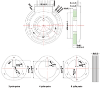 Encodeur absolu haute fiabilité 74 mm OD, résolveur passif à reluctance sécurisé pour la vitesse et la position des moteurs de véhicules électriques