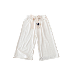<span class=keywords><strong>Pantaloni</strong></span> estivi a gamba larga da ragazza in seta di ghiaccio, <span class=keywords><strong>pantaloni</strong></span> corti per bambini - Product Image 5