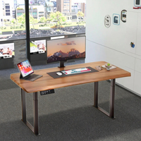 Bureau intelligent de bureau à double moteur au design moderne Base de table élévatrice de bureau à 4 pieds réglables en hauteur Convertible Sit Stand