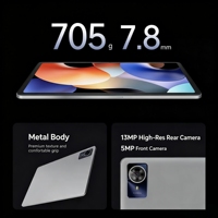 Tablet PC OEM de 13.4 Pulgadas T7300 Octa Core Android 15, 8GB 128GB, Pantalla FHD Incell de 1920x1200, Batería de 10000mAh, Doble SIM, 4G WiFi