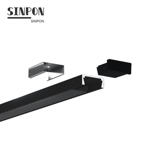 Trung Quốc Chuyên Nghiệp Customized Đen Anodized Tuyến Tính Kênh <span class=keywords><strong>Led</strong></span> Alu Nhôm Đùn Nhà Ở Hồ Sơ Cho Dải Ánh Sáng - Product Image 2