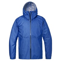 Veste de pluie pour homme personnalisée OEM, à capuche, avec fermeture éclair, coupe-vent, imperméable, respirante, en nylon Ripstop, coutures scellées, légère, sportive pour l'extérieur