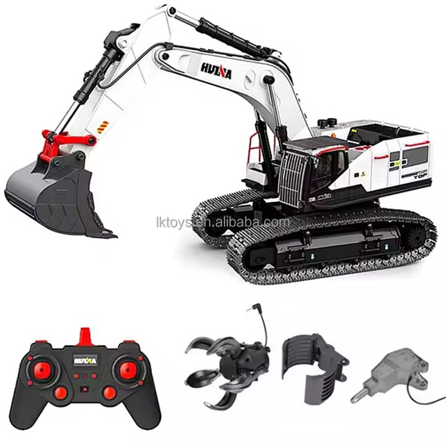 Huina 1594 RC Excavator Machinery Alloy Toys 22CH Upgraded Version Remote Control Vehicle