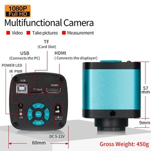 48mp 4K điện tử kính hiển vi kỹ thuật số máy ảnh 150x ống kính linh hoạt khung điện thoại thông minh PCB công cụ kiểm tra vòng ánh sáng - Product Image 4