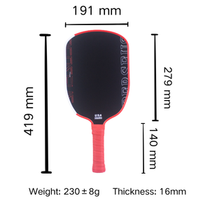 Paleta de Pickleball Portátil, Duradera y Ligera de Primera Calidad, 4.ª Generación |   Punto Dulce Grande de 16 mm |   Fibra de Carbono Cruda T700 | - Product Image 2