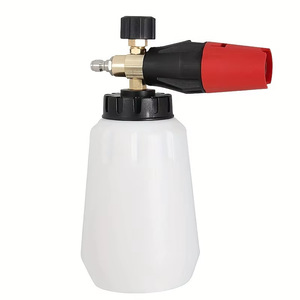 Foam Pot 1000Ml High Pressure Spray Nozzle Car <b>Washer</b> Manual Plastic Red Black With <b>Copper</b> Plated Aluminum Parts - Product Image 1