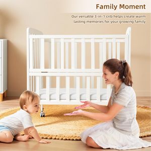 <span class=keywords><strong>Cuna</strong></span> Convertible para Bebé - <span class=keywords><strong>Cuna</strong></span> Portátil para Lado de la Cama, <span class=keywords><strong>Cuna</strong></span> de 3 Alturas <span class=keywords><strong>con</strong></span> <span class=keywords><strong>Ruedas</strong></span> para Habitaciones Pequeñas y Recién Nacidos - Product Image 6
