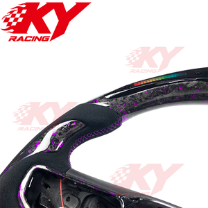Volant de voiture sport en fibre de carbone forgée LED personnalisé pour Chevrolet Malibu Cruze, compatible avec Camaro Silverado Corvette C6 C7 C8 - Product Image 2