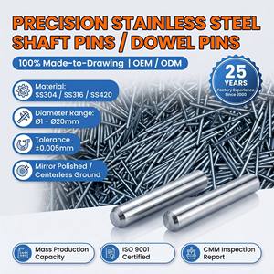 Perni Cilindrici Personalizzati di Alta Qualità ISO 9001, Perni Conici in <span class=keywords><strong>Acciaio</strong></span> al Carbonio - Product Image 1