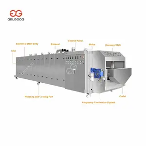 Máquina automática para asar pistachos y cacahuetes/línea de tostador de anacardos y almendras máquina para tostar cacahuetes