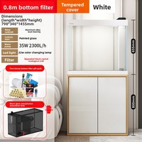 Aquarium d'extérieur grand format en verre ultra-transparent 500L-1500L avec filtre de fond intelligent et éclairage de luxe – Vente en gros usine