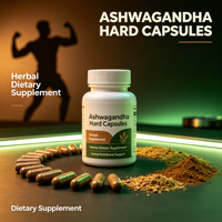Complément Nutritionnel Végétalien/Gélifié Sans Sucre à Base d'Extrait de Racine d'Ashwagandha Composé pour Adultes, Mélange Multi-Plantes en Capsules Dures