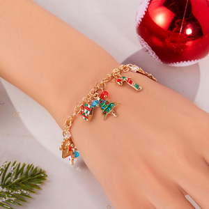 Qingyuan Festival Bijoux pour Femmes Creative Arbre De Noël Père Noël Pendentif Bracelet À La Mode All-Match Alliage Bracelet - Product Image 5