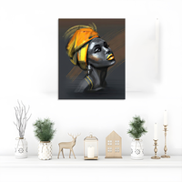 Peinture de paysage sur toile, élégante dame africaine, art mural sur toile pour femmes