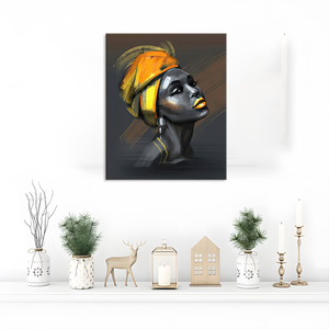 Pintura <span class=keywords><strong>de</strong></span> Paisaje sobre Lienzo, Elegante Dama Africana, Arte <span class=keywords><strong>de</strong></span> Pared en Lienzo - Product Image 6